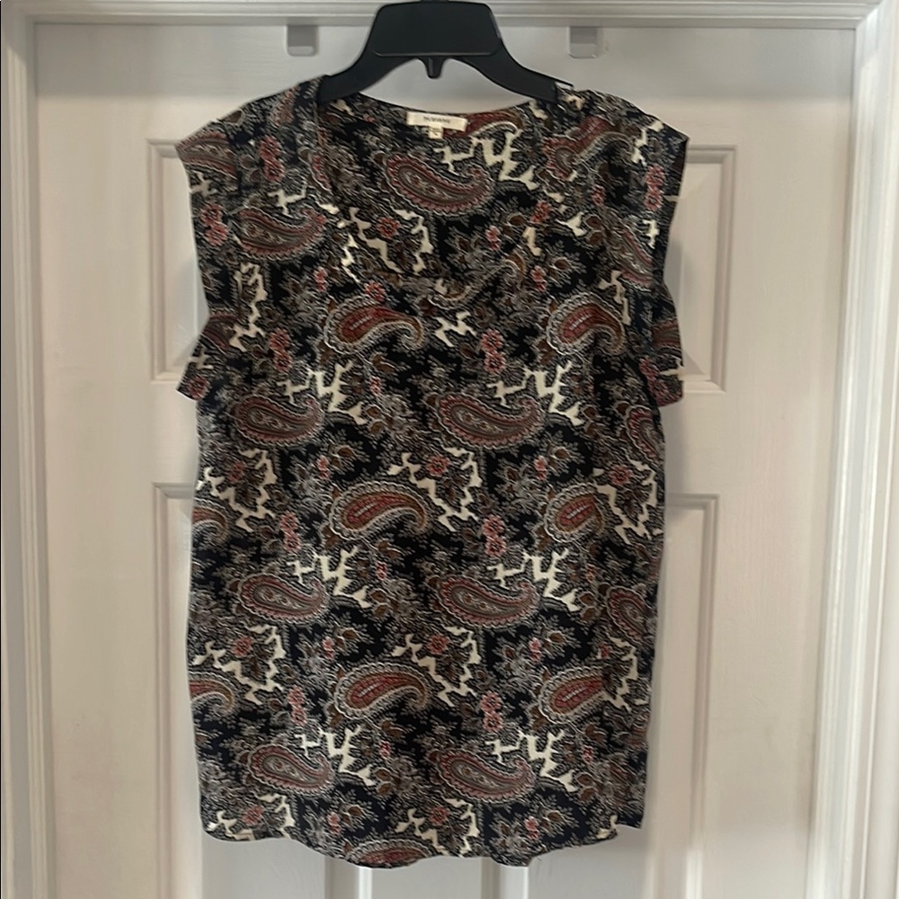 Pleione Boxy Blouse in Brown and Black
